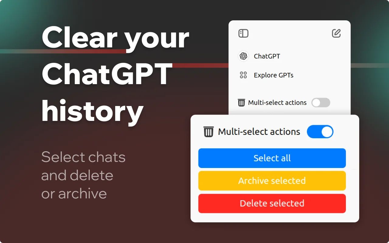 Delete All Chats for ChatGPT screenshot