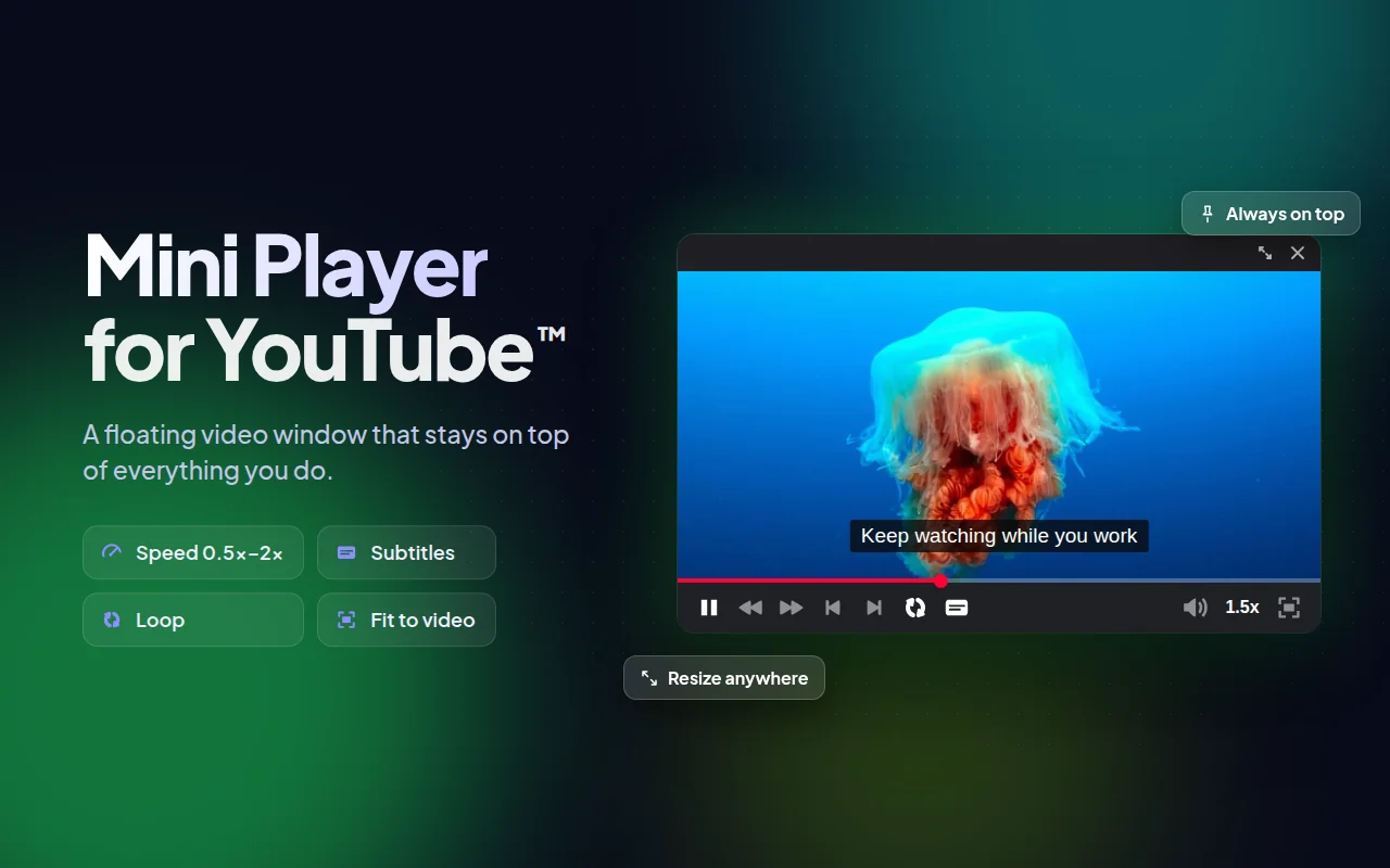 Mini Player for YouTube™ screenshot
